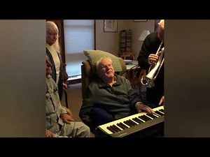 Elderly Man Plays Piano