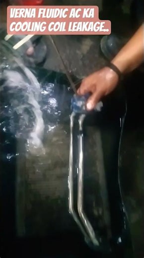 Verna fluidic AC ka cooling coil leakage..#verna #accooling #bosch