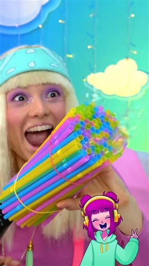 Bubble Magic! 🫧✨ DIY Straw Bubble Maker Challenge! #CraftyFun #BubbleJoy