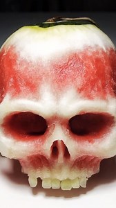 Food Network on Instagram: "Forget carving pumpkins. This skull-shaped watermelon is another LEVEL, @scuruchi! 🍉💀"