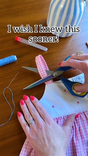 Everyone should know this! 🧵 To shorten the straps on my daughter’s dress I did this simple and easy sewing trick! #dresses #sewing #mom This original video was produced by Network Media, LLC and Jeff & Lauren Productions. | Home Hacks & Easy Snacks