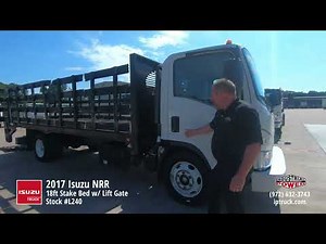 2017 Isuzu NRR 18ft Stake Bed | Flat Bed Truck w/ Lift Gate