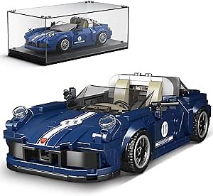 Mould King Speed Champion Car Models Building Sets with Display Case, 27040 Model Kits Building Blocks, Super Car Toys, Race Cars Kits for Adults Kids 8+(366PCS)