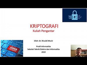 Kripto 01: Pengantar Kriptografi