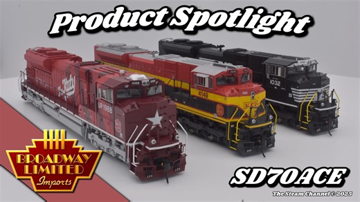 The Steam Channel on Instagram: "We're looking over the Broadway Limited Imports HO Scale SD70ACE diesel with smoke. This modern six-axle locomotive captures the look and presence of the prototype, with strong detailing, immersive sound, and a smoke system that adds extra realism for contemporary layouts. Overall, it’s a solid representation of one of today’s most recognizable road power options in HO scale. We'd like to thank our friends at @broadwaylimited for sponsoring this spotlight here on