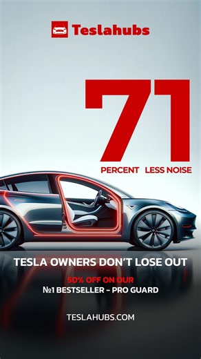 🔇Silence the Road Noise in Your Tesla!🌪️ SPECIAL PROMO: 50% OFF Now! 🛍️ ⠀ TeslaHubs™ ProGuard Kit is here to: 🔊 Reduce Unwanted Noise – Drive in peace. 🧹 Block Dust – Keep your interior pristine. 🪶 Soften Door Closure – Prevent door damage. ⠀ ✅ Factory-Fit for S3XY Models ⠀ ⌛ Limited Time Sale: $89.99 ̶(̶$̶1̶6̶5̶.̶0̶0̶)̶! 💰 Over 31 200 Satisfied Customers! ⭐ ⠀ Click "Shop Now"🛍️ and Say Goodbye to Noise & Dust in Your Tesla Today! 🙋‍♂️ | Teslahubs