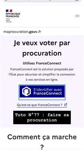 villeneuve_92 on Instagram: "LES SAMEDIS DU WEB Tuto N°77 : faire sa procuration en ligne Vous ne pouvez pas vous déplacer les 15 et 22 mars prochains ? Vous pouvez voter en donnant procuration à un proche. La démarche peut désormais se faire entièrement en ligne, à condition de disposer d’une identité numérique certifiée par France Identité. Pour effectuer une demande de procuration, vous devez : * récupérer le numéro d’électeur et la date de naissance de la personne qui va voter à votre place