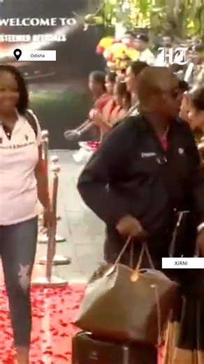 #WATCH | Members of the Indian and South African Cricket Team arrive at a hotel in Bhubaneswar. India will play its first T20 Match against South Africa at Barabati Stadium, Cuttack, on 9th December. Stay updated with all the stories that matter — download the Hindustan Times app | Hindustan Times