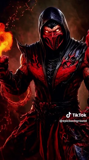 Scorpion Dark 4K Wallpaper from Mortal Kombat