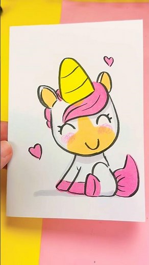 How to Draw a Cute Kawaii Unicorn | Easy Step by Step
