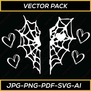 Abstract Web Shape Vector Pack | Broken Organic Line Art | Modern Graphic Design | Svg Png Jpg Pdf Ai - Etsy Canada