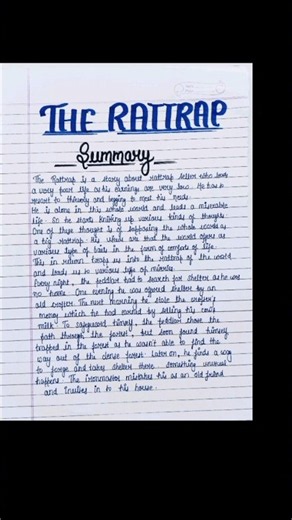 Summary : The Rattrap