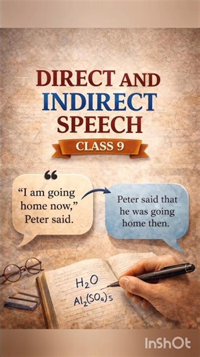 direct and indirect speech class 9th 📜 #trendingshorts #education #class9 #grammar #important