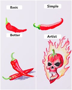 A comparison between drawing levels! 💯✍️ | Simple ideas