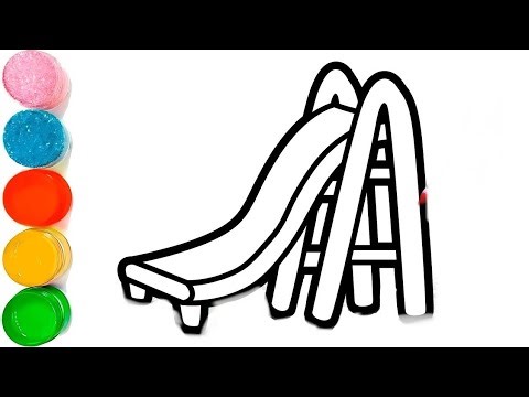 How To Draw a Slide 🛝 Easy | Pre School Playground Slide Drawing | Easy Slide Drawing | Kids Slide