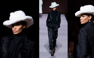 【超模台步】Tom Ford秀上的Joan Smalls，帅气与优雅并存！