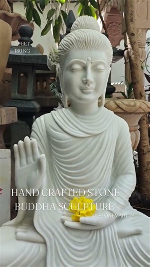 3ft Abhaya Mudra Marble Buddha Statue #buddha #marblebuddhastatue #buddhastonestatue
