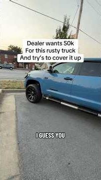 Dealer tried to hide the rust #toyota #tundra #truck #usedcars #carreview