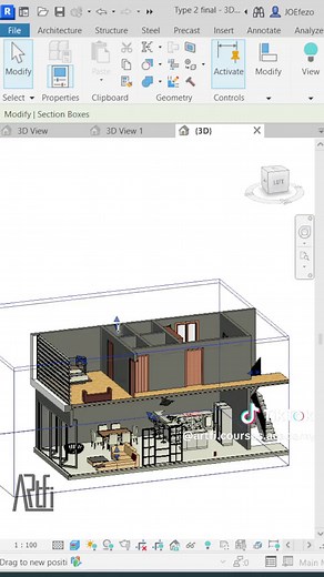‏section box #revit #revittutorial