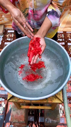 Tahir Ansari on Instagram: "In this tutorial, we show the complete Tie & Dye saree process, from fabric preparation to dyeing and final reveal."
