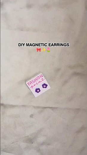 🎀DIY Magnetic Earrings – No Piercing, No Problem! 🌸✨#aesthetic #art #earrings #diy #girl #fashion