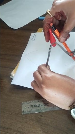 Draw perpendicular bisector by using conpass