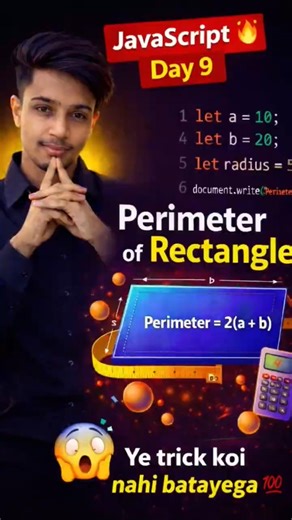 Perimeter of Rectangle | Easy Math Formula Trick 📐 #fyp #mha #status #yosho #dublagen #shorts