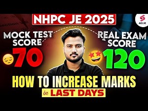 NHPC JE Recruitment 2025 | NHPC JE Preparation Strategy to Boost Score in Last Days | Shubham Sir