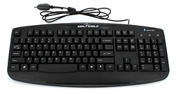 Silver-Storm Washable Medical Grade Keyboard, Dishwasher Safe, Antimicrobial (USB) (Black) | STK503 by Seal Shield from WetKeys Washable and Waterproof Keyboards