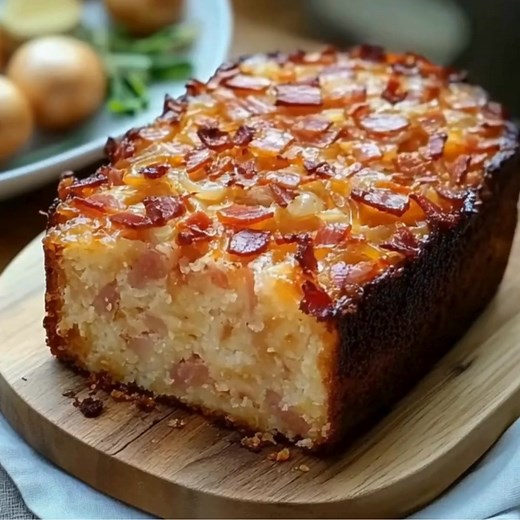 Cake Salé aux Oignons et Lardons Un délicieux cake salé aux oignons et lardons, parfait pour un apéritif ou un repas léger. Savoureux et facile à réaliser, ce cake sera apprécié par toute la famille. Ingrédients : • Sel, poivre • 125 g de farine • 100 g de lardons fumés • 100 g de gruyère râpé • 1 sachet de levure chimique • 2 oignons (selon la taille) • 100 g de fromage blanc • 3 œufs • 1 c. à soupe de concentré de tomates Préparation : 1. Préchauffer le four : 1.1. Préchauffez votre four à 180