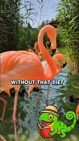 Why are flamingos pink? 🦩 #facts