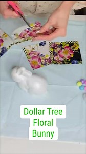 Let’s create a beautiful Dollar Tree floral bunny using mod podge and a pretty napkin! 💐🐰 | Olivia's Romantic Home DIY
