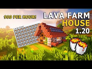 Minecraft Aesthetic | Lava Farm House Tutorial | Bedrock Java