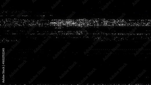 Vintage static TV transition with VHS noise, error glitches, and analog distortion