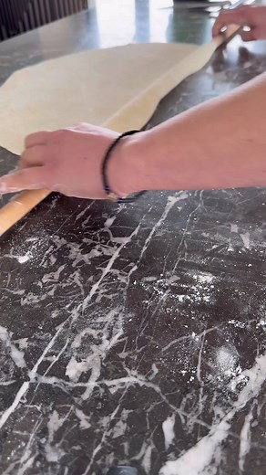 Making Filo Pastry from Scratch for Cheese Pie Recipe