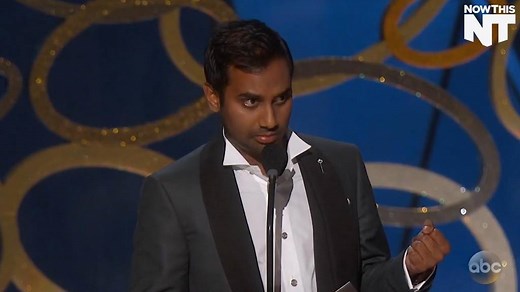 Aziz Ansari never got to give his first ever Emmys acceptance speech | NowThis Entertainment