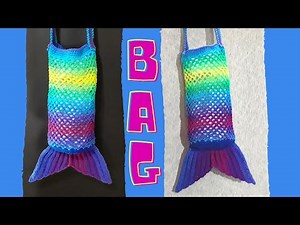 How To Crochet Mermaid Beach Bag EASY Tutorial For Beginner - Mesh Towel Bag Pattern
