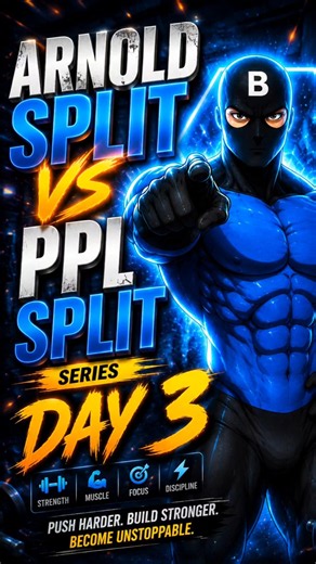Arnold Split vs PPL Split | Day 3 Arnold vs PPL Split workout| #shorts #viral #arnoldsplit #pplsplit