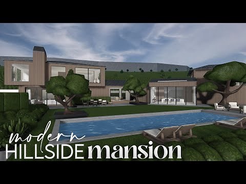 Bloxburg | Modern Hillside Mansion | House Build