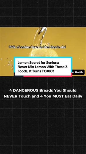 Lemon Secret for Seniors: Never Mix Lemon With These 3 Foods, It Turns TOXIC! #seniorhealth #seniorhealthtips #over60fitness #seniorlifestyle #agingstrong