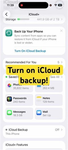PSA: Turn on iCloud backup after updating iOS