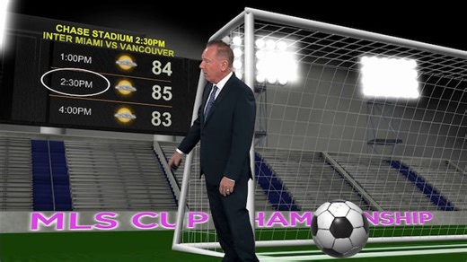 MLS CUP final weather forecast: Expect partly sunny skies at Chase Stadium