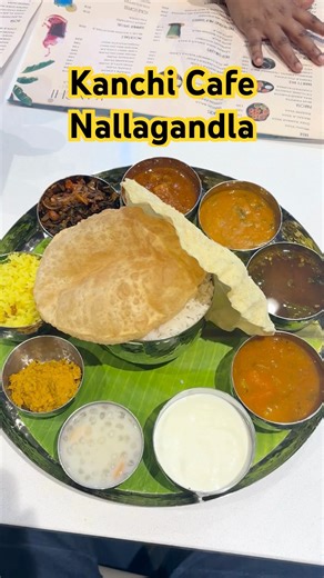Best Thali in Nallagandla 😍 | Kanchi Cafe Hyderabad | Shorts | Ytshorts