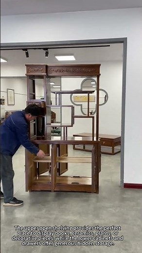 Double-Sided Divider Cabinet ✨ Storage, Display & Space Separation #furniture#interiordesign#wood