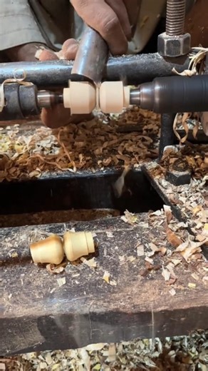 "Making a Beautiful Wooden Tool Handle on Lathe Machine | Satisfying Wood Turning Craft" #youtube
