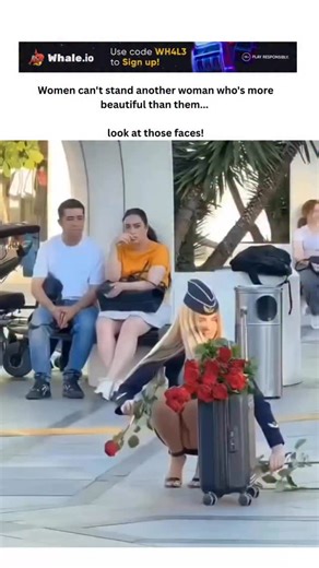 Laugh_leakkk | - The post features a montage video of women displaying apparent judgmental expressions toward a poised, attractive flight attendant in an... | Instagram