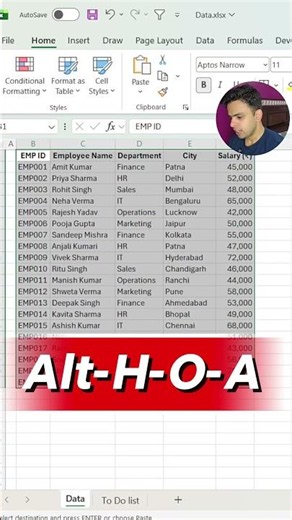 Master Data Formatting in Excel ⚡ Quick & Easy Tips #excel #dataformatting #shortcuts