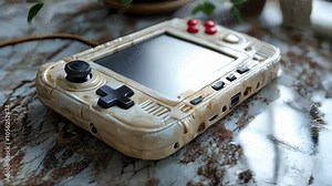 Portable gaming console for playing video games on the go