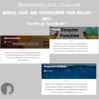 Biology Biochemistry Unit-Quick Link- No Prep Needed