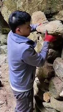 Build stone shelter #survival